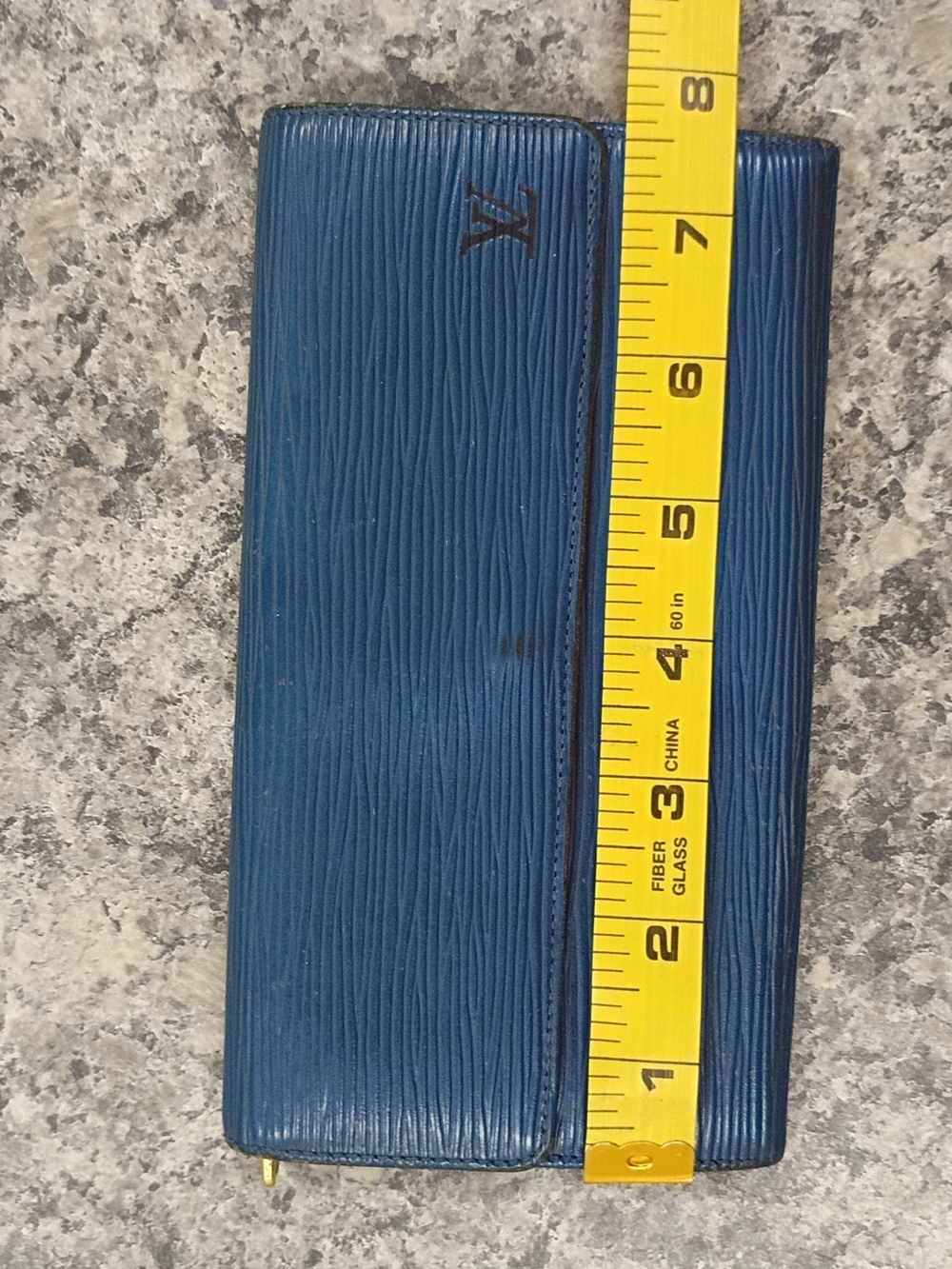 Louis Vuitton Blue Epi Leather Long Continental Wallet - Picture 4 of 9